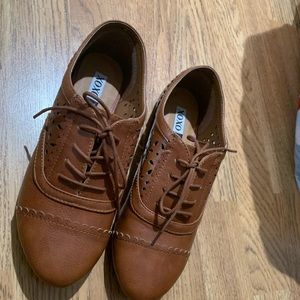 Brown Shoes with Side Lace Design